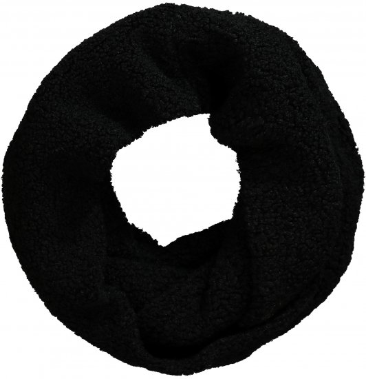 Ulla Popken Teddy Fleece Infinity Scarf Black - Akcesoria - 