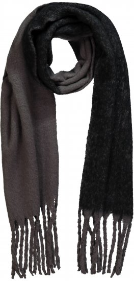 Ulla Popken Fringed Edge Boucle Scarf Green - Akcesoria - 