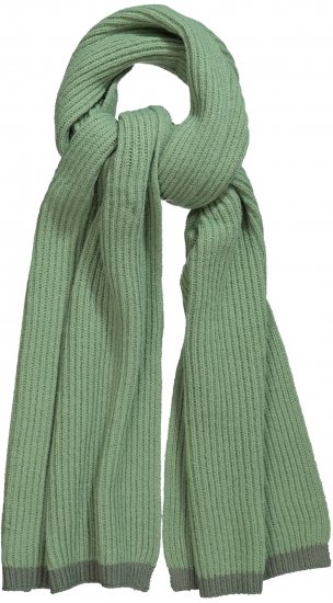 Ulla Popken Two Tone Knit Scarf Sage Green - Akcesoria - 