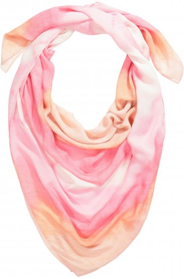 Ulla Popken Square Tie Dye Scarf Light Pink - Akcesoria - 