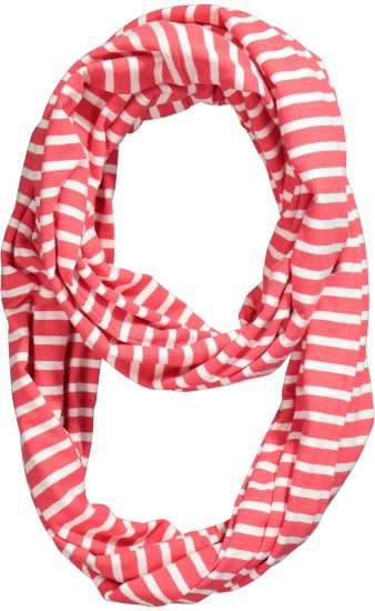 Ulla Popken Striped Infinity Scarf Light Pink - Akcesoria - 