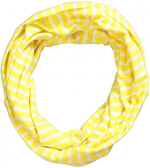 Ulla Popken Striped Infinity Scarf Lemon Yellow - Akcesoria - 