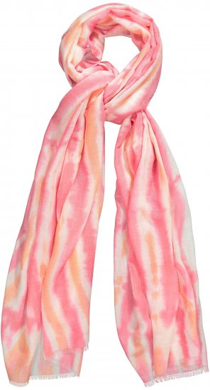 Ulla Popken Tie Dye Striped Scarf Magenta Pink - Akcesoria - 