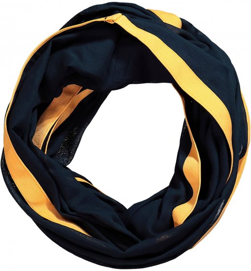 Ulla Popken Neon Stripe Infinity Scarf Navy - Akcesoria - 