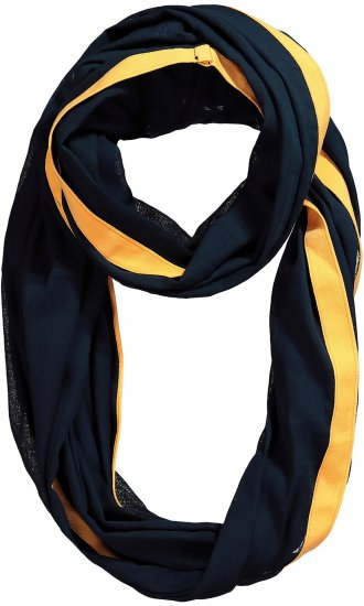 Ulla Popken Neon Stripe Infinity Scarf Navy - Akcesoria - 
