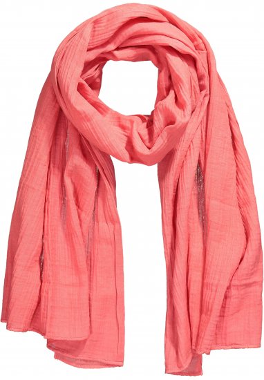 Ulla Popken Muslin Scarf Dark Coral - Akcesoria - 