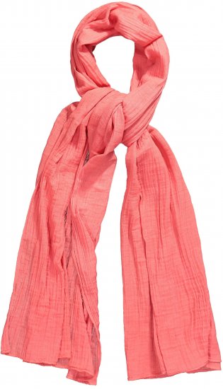 Ulla Popken Muslin Scarf Dark Coral - Akcesoria - 