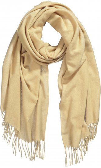 Ulla Popken Fringed Scarf Dark Putty - Akcesoria - 