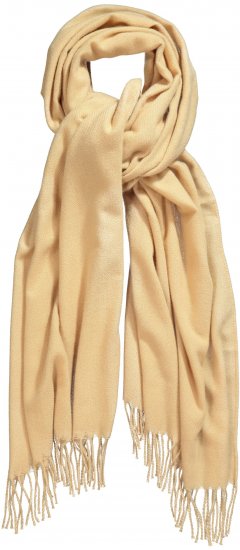 Ulla Popken Fringed Scarf Dark Putty - Akcesoria - 