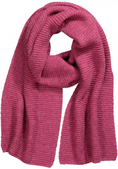 Ulla Popken Garter Stitch Knit Scarf Pink - Akcesoria - 