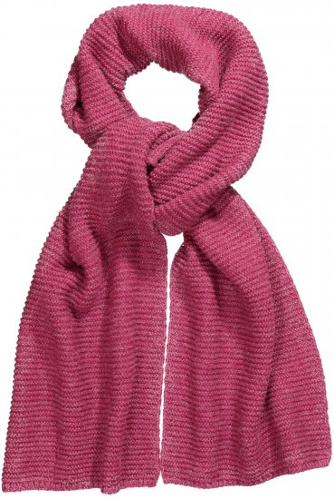 Ulla Popken Garter Stitch Knit Scarf Pink - Akcesoria - 
