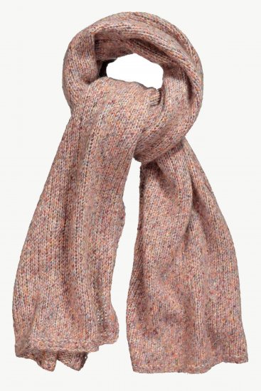 Ulla Popken Heather Knit Wool Blend Scarf Dark Pink - Akcesoria - 