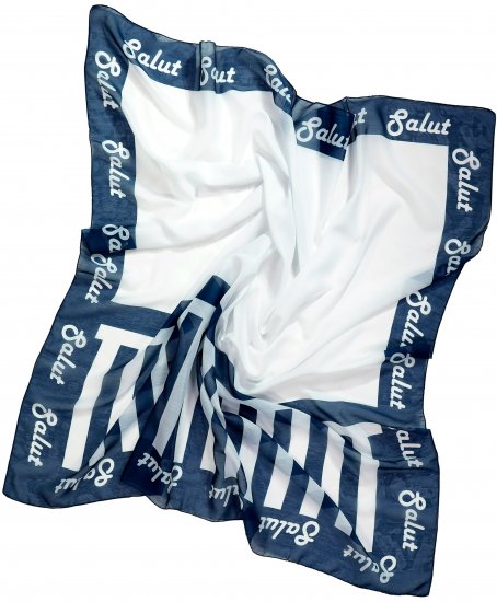 Ulla Popken Maritime Inspired Scarf Deep Aqua - Akcesoria - 