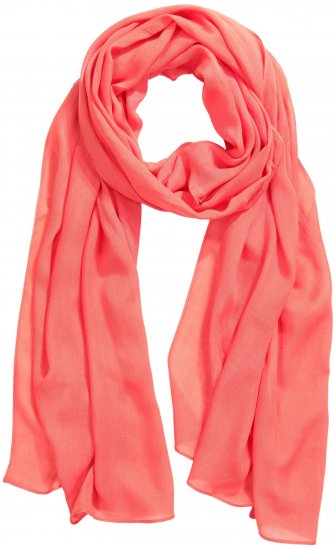 Ulla Popken Lightweight Scarf Coral Pink - Akcesoria - 