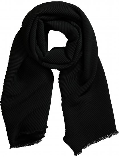Ulla Popken Pleated Lightweight Scarf Navy - Akcesoria - 