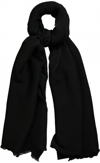 Ulla Popken Pleated Lightweight Scarf Navy - Akcesoria - 