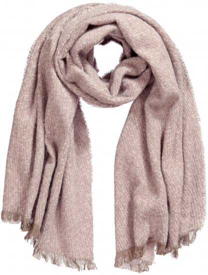 Ulla Popken Fringed Hem Knit Scarf Mocha Brown - Akcesoria - 