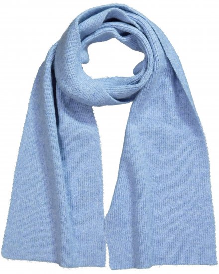 Ulla Popken Ribbed Knit Scarf Blue - Akcesoria - 
