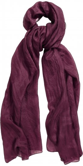 Ulla Popken Silk Scarf Aubergine - Akcesoria - 