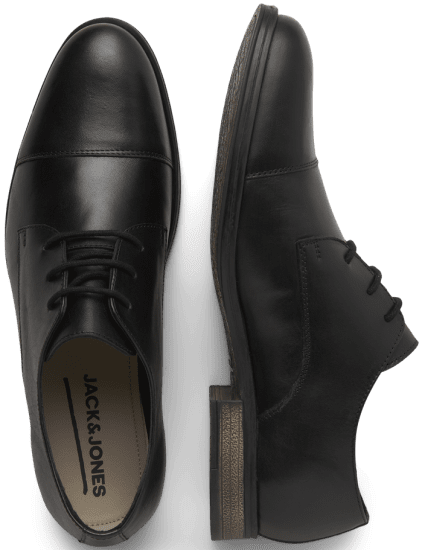 Jack & Jones Raymond Leather Shoes Anthracite - Buty męskie 40-52 - 