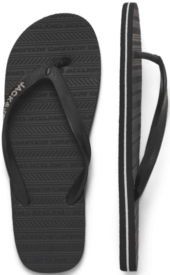 Jack & Jones Basic Flip Flop Slippers Anthracite - Buty męskie 40-52 - 