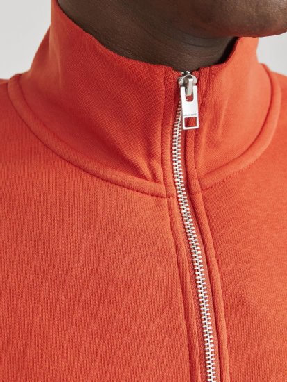 Jack & Jones Esterbro High Neck Quarter Zip Sweatshirt Red - Bluzy & bluzy z kapturem - Bluzy & Bluzy z kapturem 2XL-12XL