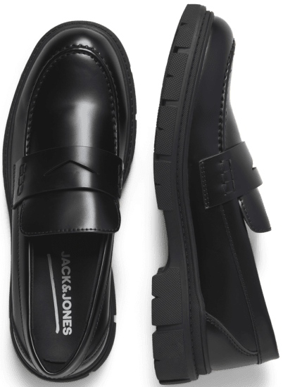 Jack & Jones Baker Loafers Anthracite - Buty męskie 40-52 - 