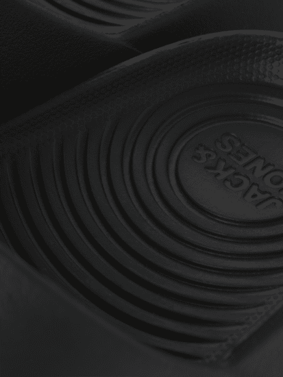 Jack & Jones Ripple Moulded Slider Slippers Anthracite - Buty męskie 40-52 - 