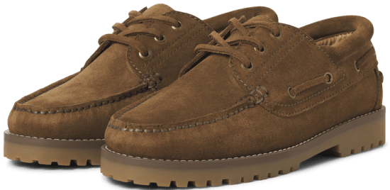 Jack & Jones Brooklyn Suede Boat Loafers Cognac - Buty męskie 40-52 - 
