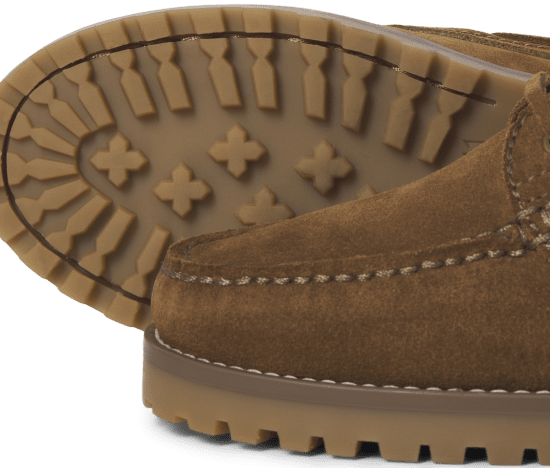 Jack & Jones Brooklyn Suede Boat Loafers Cognac - Buty męskie 40-52 - 