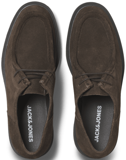 Jack & Jones Austin Suede Moc Brown Stone - Buty męskie 40-52 - 