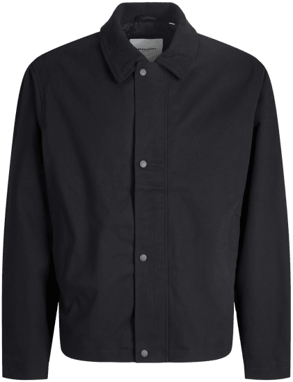 Jack & Jones Graham Worker Jacket Black - Kurtki Męskie Duże Rozmiary - Kurtki Duże rozmiary 2XL-8XL