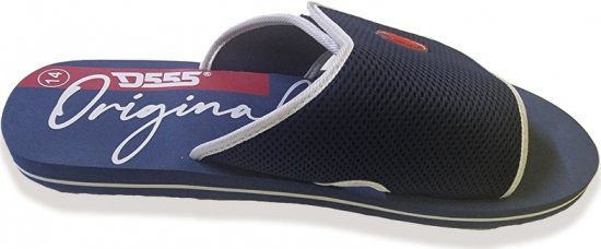 D555 DRAKE Slippers With Velcro Fastening Navy - Buty męskie 40-52 - 