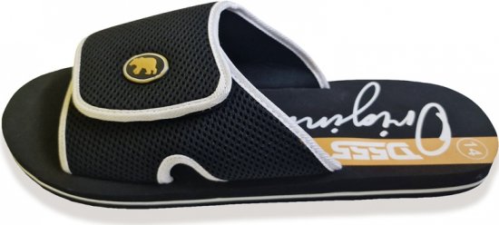 D555 DRAKE Slippers With Velcro Fastening Black - Buty męskie 40-52 - 