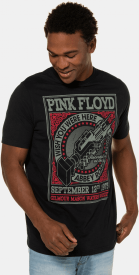 JP1880 Pink Floyd Retro Graphic Comfort Fit Band T-Shirt Black - Koszulki - T-shirty meskie Duże Rozmiary - 2XL-14XL