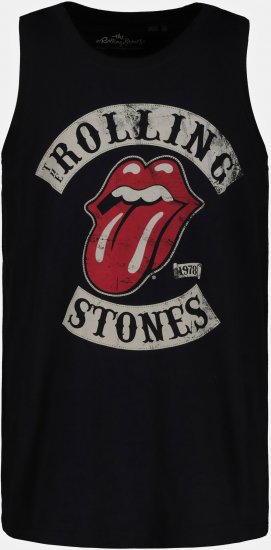 JP1880 Rolling Stones Graphic Band Tank Top Black - Koszulki - T-shirty meskie Duże Rozmiary - 2XL-14XL