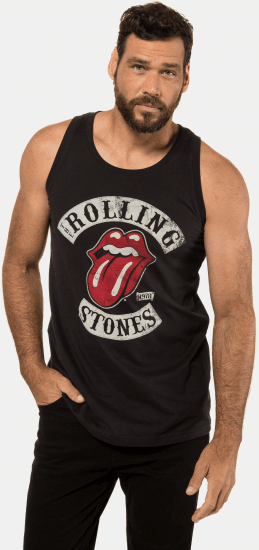 JP1880 Rolling Stones Graphic Band Tank Top Black - Koszulki - T-shirty meskie Duże Rozmiary - 2XL-14XL