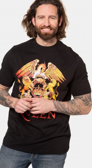 JP1880 Queen Graphic Comfort Fit Band T-Shirt Black - Koszulki - T-shirty meskie Duże Rozmiary - 2XL-14XL