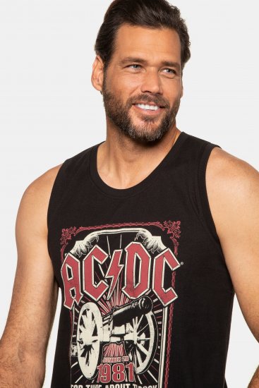 JP1880 AC/DC Graphic Band Tank Top Black - Koszulki - T-shirty meskie Duże Rozmiary - 2XL-14XL