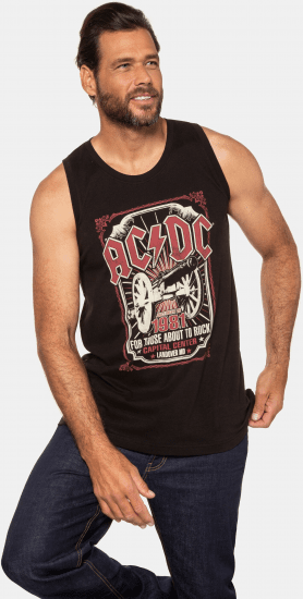 JP1880 AC/DC Graphic Band Tank Top Black - Koszulki - T-shirty meskie Duże Rozmiary - 2XL-14XL