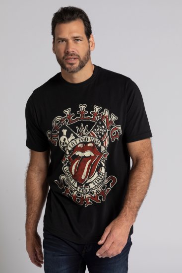 JP1880 Rolling Stones Graphic Comfort Fit Band T-Shirt Black - Koszulki - T-shirty meskie Duże Rozmiary - 2XL-14XL