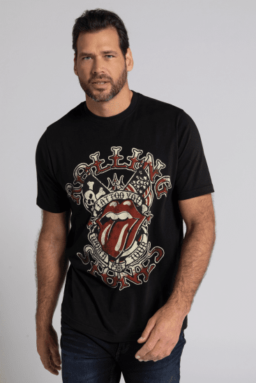 JP1880 Rolling Stones Graphic Comfort Fit Band T-Shirt Black - Koszulki - T-shirty meskie Duże Rozmiary - 2XL-14XL