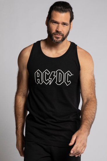 JP1880 AC/DC Graphic Comfort Fit Band Tank Top Black - Koszulki - T-shirty meskie Duże Rozmiary - 2XL-14XL
