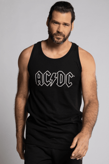 JP1880 AC/DC Graphic Comfort Fit Band Tank Top Black - Koszulki - T-shirty meskie Duże Rozmiary - 2XL-14XL