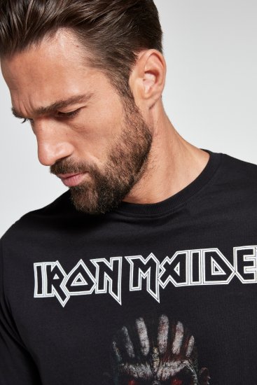 JP1880 Iron Maiden Graphic Band T-Shirt Black - Koszulki - T-shirty meskie Duże Rozmiary - 2XL-14XL