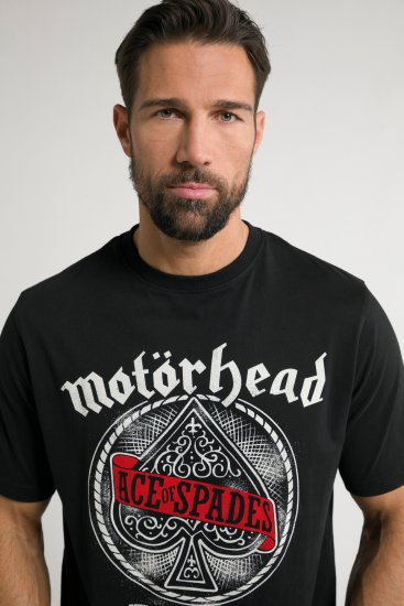 JP1880 Motörhead ACE Graphic Comfort Fit Band T-Shirt Black - Koszulki - T-shirty meskie Duże Rozmiary - 2XL-14XL