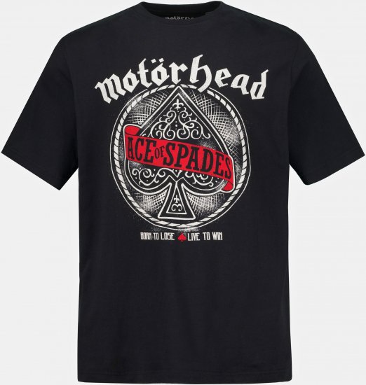 JP1880 Motörhead ACE Graphic Comfort Fit Band T-Shirt Black - Koszulki - T-shirty meskie Duże Rozmiary - 2XL-14XL