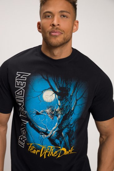 JP1880 Iron Maiden Graphic Comfort Fit Band T-Shirt Black - Koszulki - T-shirty meskie Duże Rozmiary - 2XL-14XL