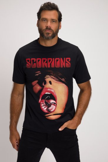 JP1880 Scorpions Graphic Comfort Fit Band T-Shirt Black - Koszulki - T-shirty meskie Duże Rozmiary - 2XL-14XL