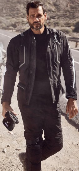 JP1880 Sporty Touring Motorcycle Jacket Black - Odzież motocyklowa w rozmiarach plus size - Odzież motocyklowa w dużych rozmiarach dla mężczyzn